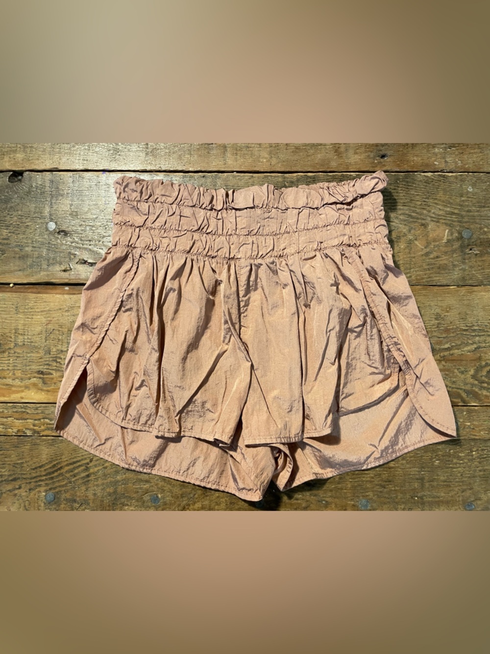 Love Tree Dusty Rose Ruffled High-Waist Shorts